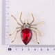 thumbnail image 2 of 1 par de piedras de cristal coloridas exóticas, cuerpo, diamantes de imitación brillantes con incrustaciones de patas de Metal dorado, broche de araña, broche de joyería para mujer, 2 of 4