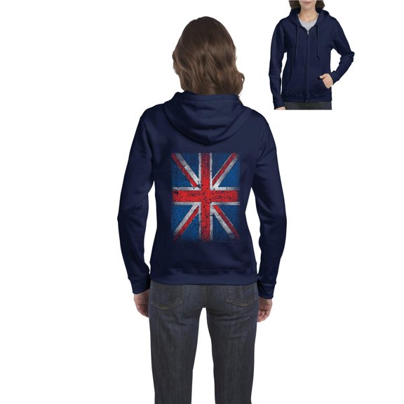 Artix - Women's Sweatshirt Full-Zip Pullover - Union Jack British Flag