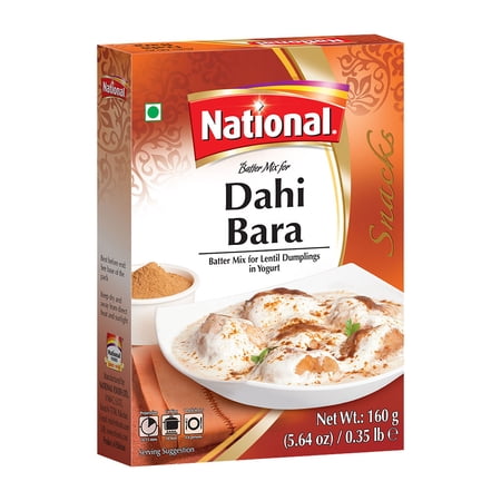 National Foods Dahi Bara 5.64 oz (160g) | Batter Mix for Lentil Dumplings In Yogurt | Box Pack