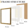 thumbnail image 3 of 4x6 Picture Frame – Matte Gold Ornate Vintage Gallery Wall Photo Frame with Mat for 3.5x5, 3 of 8