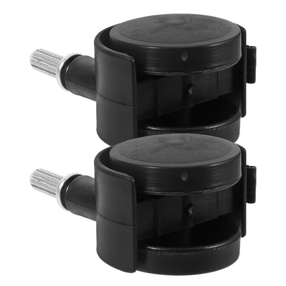 STOBOK 2Pcs Caster Accessories Free Rotation Wheels for Furniture Black Plastic