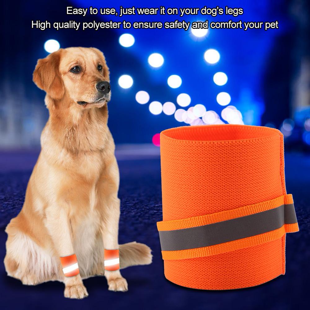 OTVIAP Pet Safety Wristband,2pcs Reflective Pet Safety Wristband Dog
