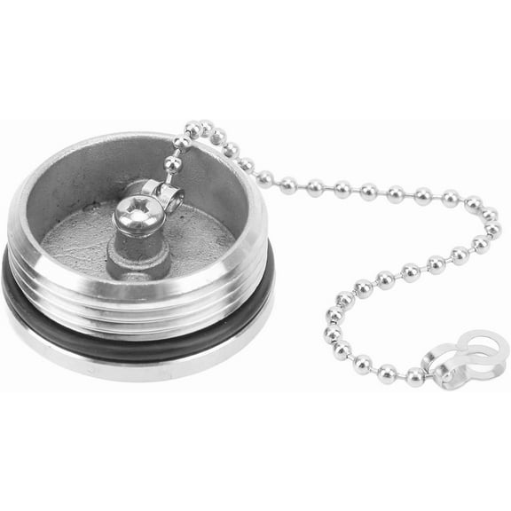ABPETE Boat Fuel Tank Cap, Stainless Steel Marine Boat Gas Cap Replacement Parts Fill Port Marine Hardware Deck Fill Cap(38MM)