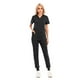 thumbnail image 1 of Comfort Nursing Scrub Set Uniformes con Bolsillos Tops Pantalones de Delgada Moda Unisex con Cuello en V Ropa de Tr , Negro METRO Salvador Pantalones superiores, 1 of 7