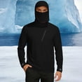 thumbnail image 4 of UV Protection Shirts for Men High Neck Long Sleeve Pullover Top UPF 50+ Lightweight Breathable Shirt with Built In Face Cover, 4 of 5