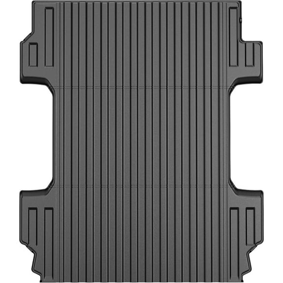 Ladcaser Truck Bed Mat Compatible for Chevy Silverado/GMCSierra 2500 3500HD 6.8' Bed 2020 2021 2022 2023 2024 2025, TPE All Weather Pickup Truck Bed Liner Accessories, Black