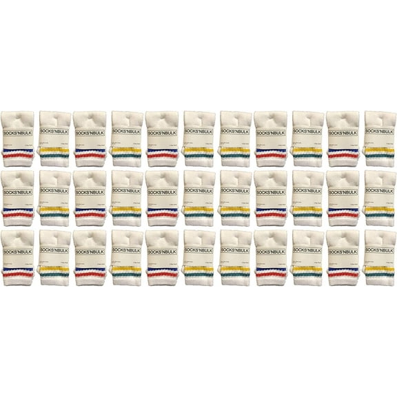 Yacht & Smith Wholesale Bulk Pack Kids Cotton Tube Socks, Boys Girls, Referee Style