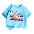thumbnail image 4 of LRen Girls T Shirts Short Sleeve Crewneck Tee Tops Kids Summer Soft School Uniforms T-Shirts Preppy Back To School Clothes for Girls, 4 of 6