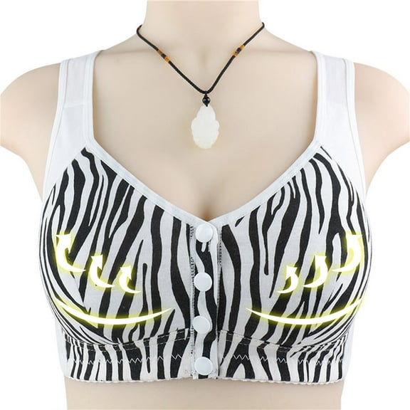 Aloohaidyvio Bras,Womens Traceless Comfortable No Steel Ring Breathable Gathering Front Opening Buckle Bra