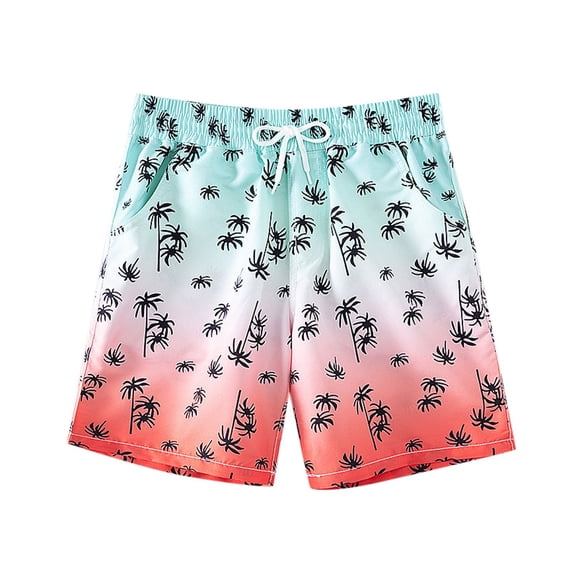 TIWEKE Maillot de Bain pour Tout-Petit, Shorts d'Été à Imprimé pour Garçons, Maillot de Bain de Plage, Shorts de Natation, Vêtements pour Enfants, Shorts de Bain pour Enfants (Rose, 5-6 Ans)