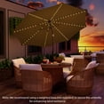 thumbnail image 3 of Costway Parasol de Marché pour Patio de 10 Pi avec 112 DEL Solaires, Manivelle Inclinable, Extérieur, Café, 3 of 10