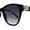 Black Flower Smoke, variant on Timeless Classic Slick Oversize Cat Eye Mod Chic Plastic Sunglasses Black Beige Smoke