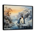 thumbnail image 2 of Designart "Symphony Of Winter Penguins" Penguin Floater Framed Wall Art Living Room, 2 of 5