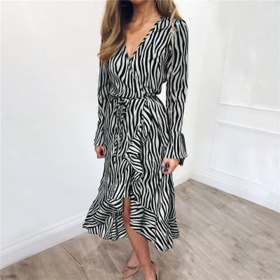 maxi dress zebra print