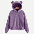 thumbnail image 2 of Puliio Womens Hoodies Cute Bear Ears Long Sleeve Hooded Sweatshirts Coat Warm Pullover Tops Casual Loose Fall Outwear Hoody Sweater, 2 of 6