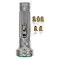 thumbnail image 1 of Camping Flashlight Retro Style Handheld Flashlight Classic 80s 90s Flashlight Outdoor Torch Light With 5 Light Bulb For Camping Hiking Emergency Silver, 1 of 8