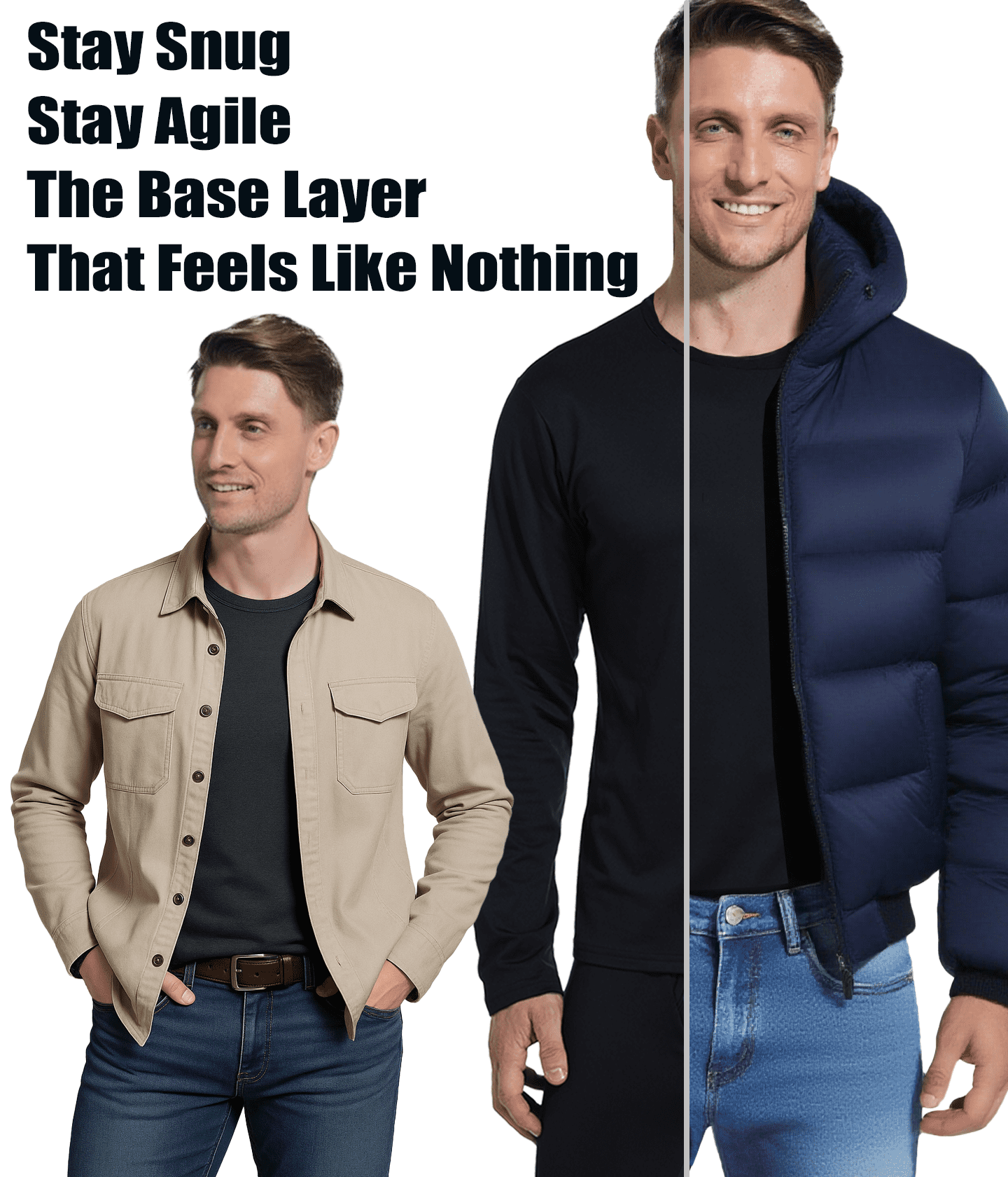 2 Pack Thermal Underwear Long Johns for Men Fleece Lined Base Layer Tops and Bottoms Set Cold Weather Clothing Gear Winter Gift