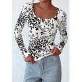 thumbnail image 5 of PRETTYGARDEN Women's 2025 Spring Fall Long Sleeve Henley T Shirts Button Ribbed Knit Slim Fit Casual Basic Tops Blouse, 5 of 10