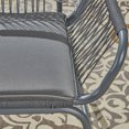thumbnail image 5 of Rope & Steel Outdoor Club Chairs with Stylish Cross Stitch Back – Durable Gray & White Cushioned Seating for Year-Round Comfort & Easy Assembly, 5 of 9