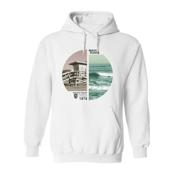 Pacific Coast '76 Hoodie Men -Image by Shutterstock, Male Large