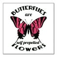 thumbnail image 1 of DistinctInk Custom Bumper Sticker - 4" x 4" Decorative Decal - White Background - Butterflies are Self Propelled Flowers, 1 of 2