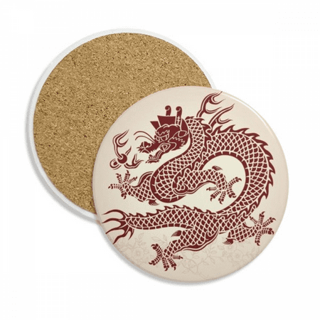 

Chinese Dragon Animal Portrait Coaster Cup Mug Tabletop Protection Absorbent Stone