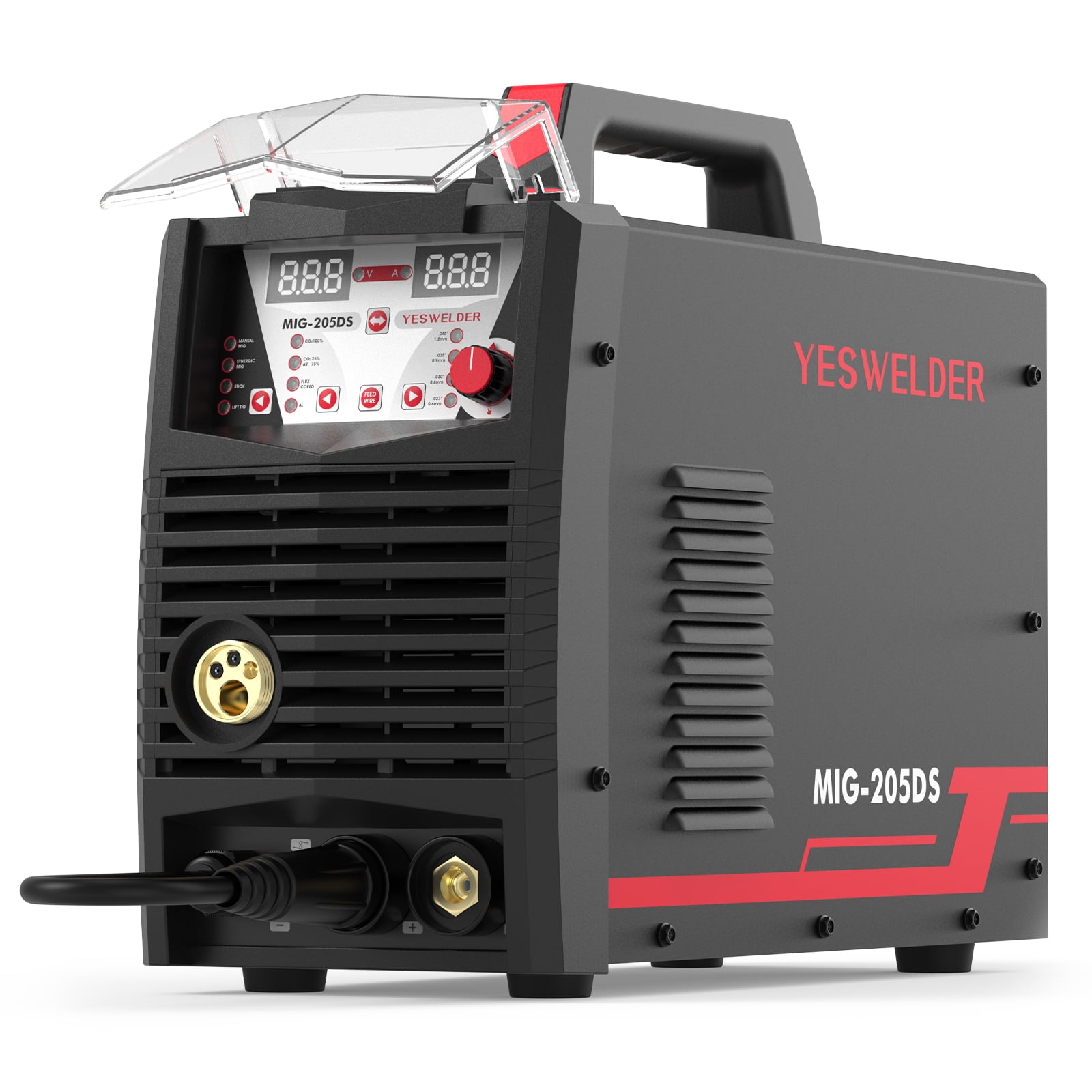 YesWelder Aluminum MIG Welder, 205A,110/220V, Gas/Gasless/Lift TIG