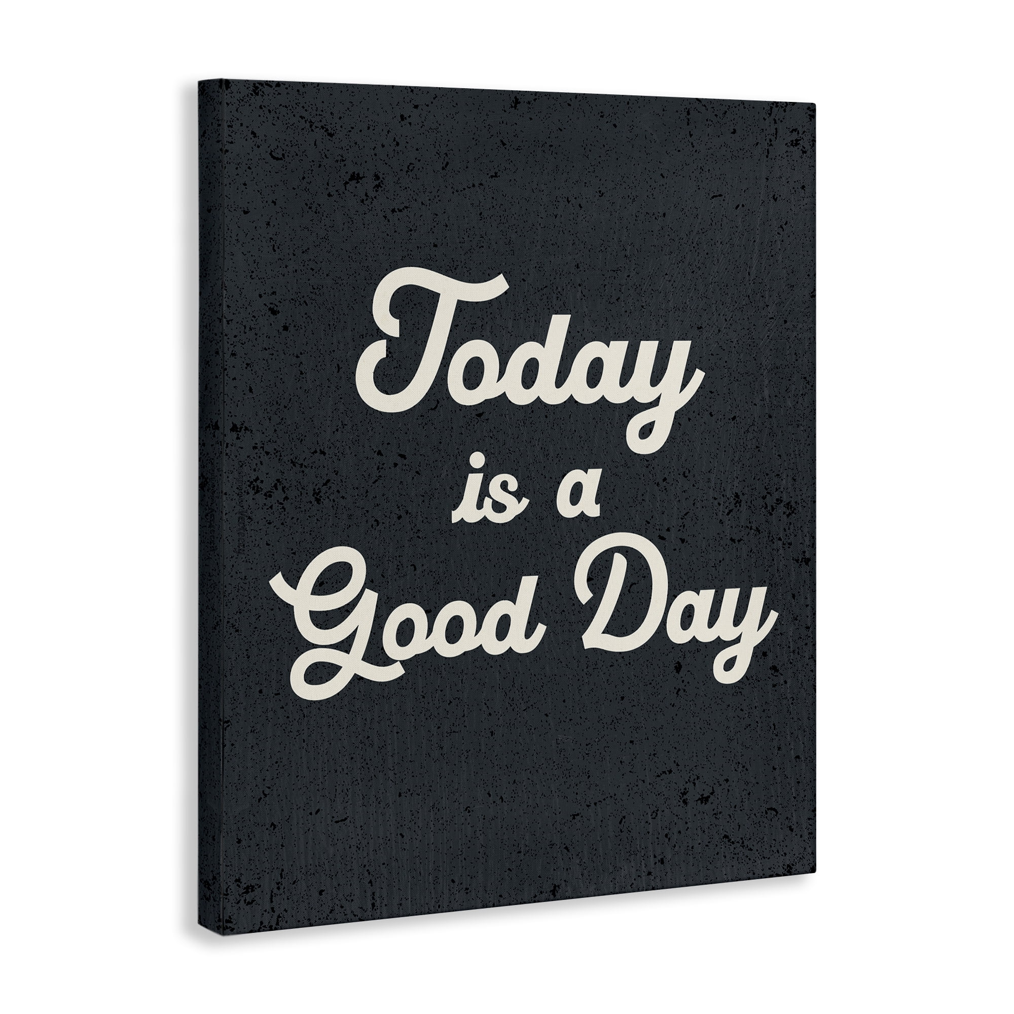 Stupell Industries Today Is Good Day Vintage Text & Numbers Painting Wrapped Canvas Art Print Wall Art, 30 x 40