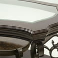 thumbnail image 6 of Cfowner 52" x 32" x 20.3" Cocktail Table, Coffee Table W/Marble Paper Middle Shelf, Metal Legs, Glass Table Top, 6 of 6