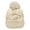 Light Beige_One Size, variant on HUANLEDASH Winter Knitted Hat Thick Plush Keep Warm Pom-pom Hat Elastic Fit Solid Color No Brim Windproof Cold Weather Cap Outdoor Headwear