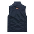 thumbnail image 2 of Bcfgryg Men's Lightweight Outdoor Vest Casual Fashion Stand Collar Sleeveless Jacket For Spring Summer Fall Daily Wear Men's Jacket Blue M, 2 of 5