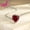 red, variant on CADERMAY 9x9mm Heart Cut Lab Grown Pink Sapphire With Inclusions S925 Sterling Silver Chain Necklace For Women Jewelry Wedding Anniversary Gifts