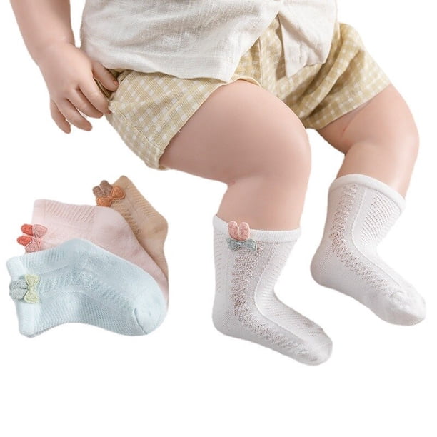 3 Pairs / lot Baby Socks Mesh Socks Thin Cotton Models Boys Girls Socks Boneless Suture Newborn Socks Accessories Children Socks10-6M He Qiyong unisex