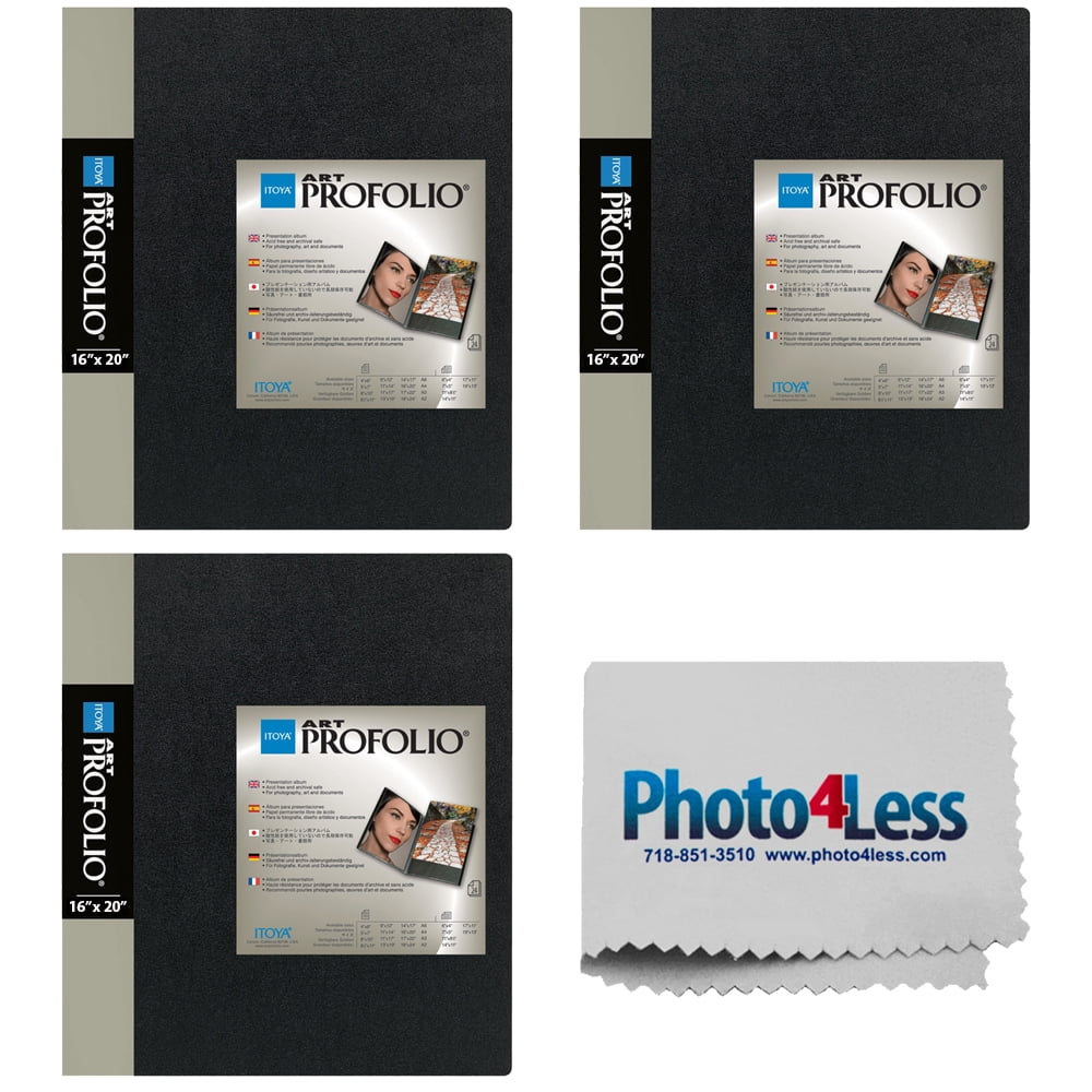 Itoya Art Profolio Storage Book 8x10 Inch - 24 Page Display Binder, Pack Of 3, Acid-Free & PVC-Free