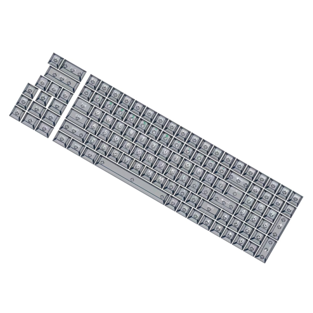 Convenient Replacement Keycaps 115 Keys Clear Keycaps for Mechanical Keyboards