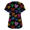thumbnail image 3 of Resicozy Valentine's Day Scrubs Tops for Women V Neck Short Sleeve Cute Printed Shirts Comfy Nurse Uniform with Pockets 2026 Earthy Yellow 3XL, 3 of 5