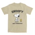 thumbnail image 3 of Camiseta informal de Snoopy y Charlie Brown para hombre y mujer, camiseta de algodón puro con dibujos animados de Peanuts, regalo de cumpleaños, 3 of 5
