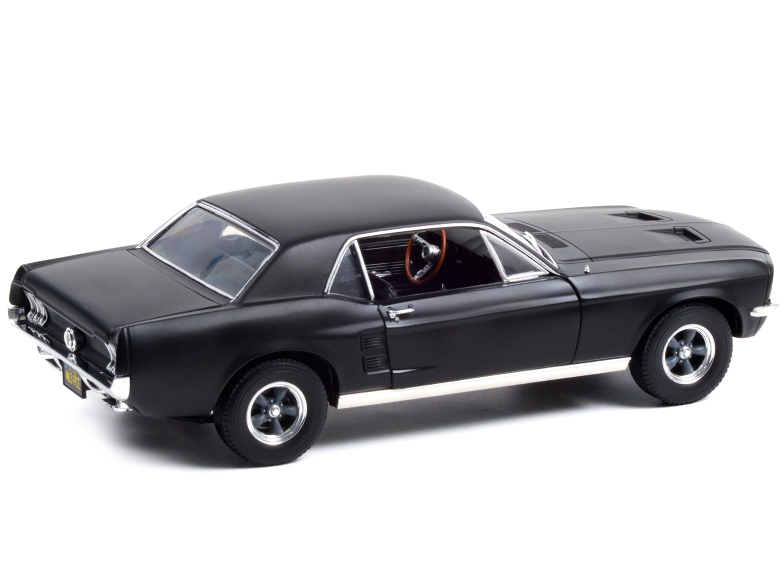 1967 Ford Mustang Coupe Matt Black (Adonis Creed's) "Creed" (2015) Movie 1/18 Diecast Model Car by Greenlight