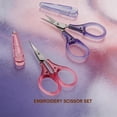 thumbnail image 7 of Small Travel Craft Scissors Set for Sewing Embroidery Paper Cutting Knitting Stainless Steel High Precision Sharp Tip Safety Cases, 7 of 7