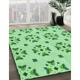 thumbnail image 3 of Ahgly Company Machine Washable Indoor Square Transitional Jade Green Area Rugs, 4' Square, 3 of 7