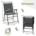 thumbnail image 2 of Patiojoy 4-Piece Patio Folding Chairs Outdoor Camping Chair with Armrest & High Backrest, 2 of 5