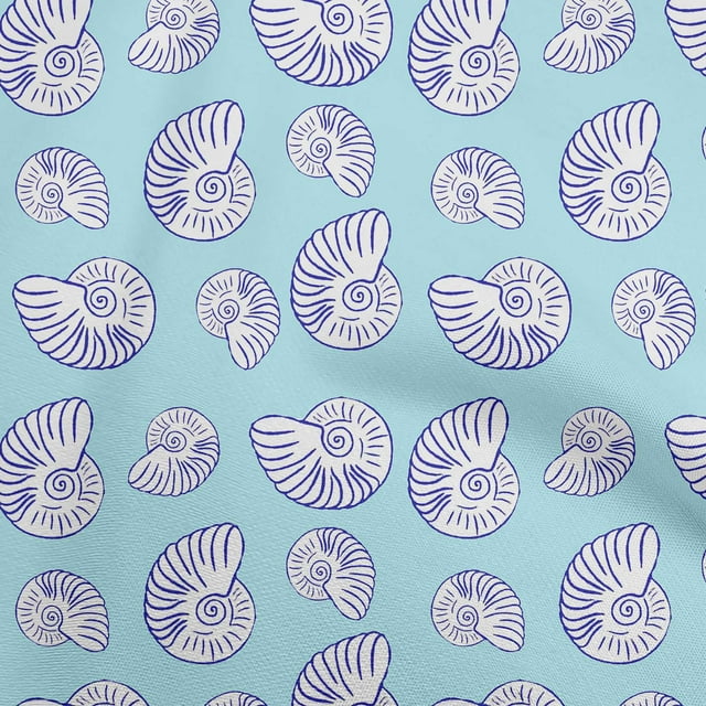 oneOone Viscose Chiffon Light Blue Fabric Nautical Sewing Craft Projects Fabric Prints By Yard 42 Inch Wide