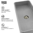 thumbnail image 3 of VIGO Concreto Stone 24 in. Rectangular Vessel Bathroom Sink in Gray with Norfolk Faucet and Pop-Up Drain in Brushed Nickel, 3 of 10