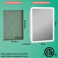 thumbnail image 6 of Aris Medicine Cabinet with Mirrors and Lights, 20'' x 28'' Recessed/Wall Mounted Bathroom Cabinet, 3 Mode Lights, Anti-Fog, Dimmable, White, 6 of 9