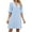 Sky Blue, variant on IROINNID Dresses For Women Casual Plain Summer V Neck Short Sleeve Loose Solid Dress