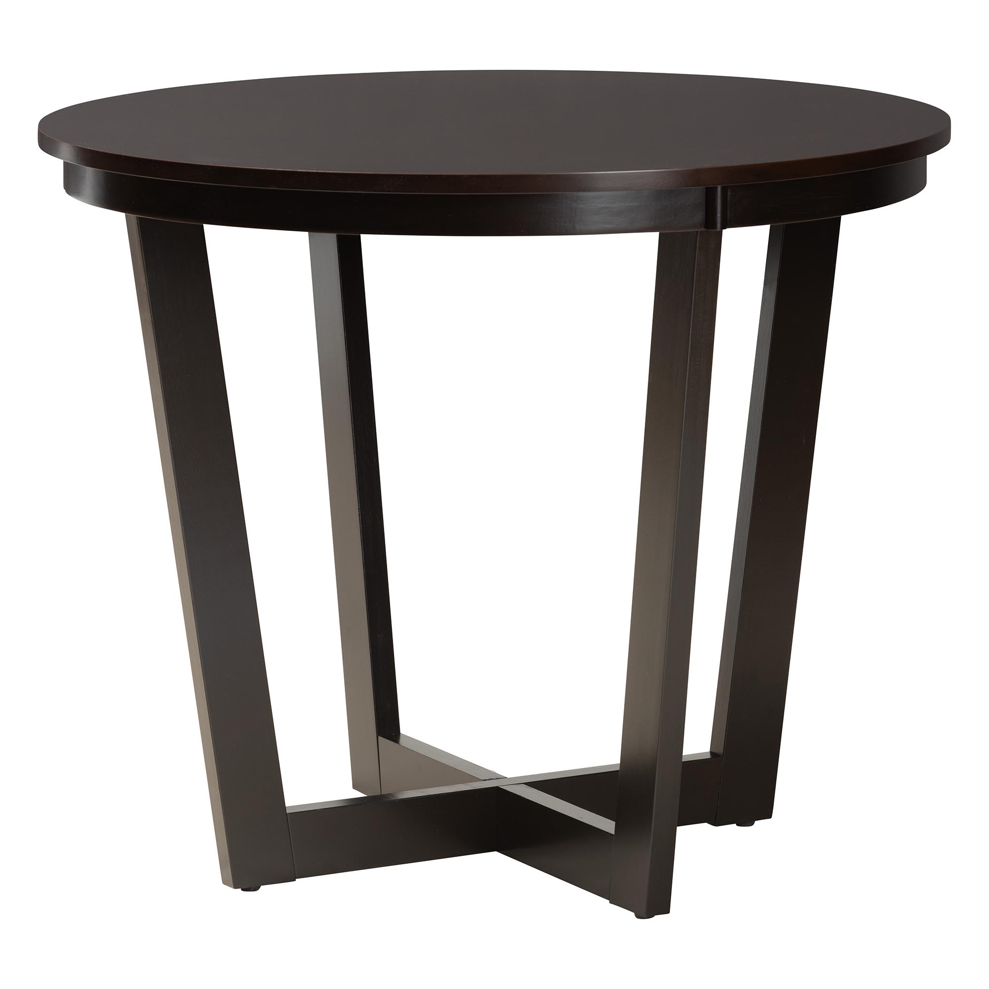Baxton Studio Kara Modern Dining Set, 5-Piece, Espresso Brown