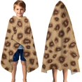 thumbnail image 3 of Leopard Pattern Hooded Bath Towel，50"x30" for Ages 3 To 12 Kids, Quick Dry Lightweight Soft Microfiber Hood Beach Towel Cover Up for Kids, 3 of 7