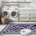 thumbnail image 5 of ODIKA 3'x5' Machine Washable Non-Slip Area Rug, Maritime Mosaic Sanctuary With Ornate Diagonal Arrangement High Traffic Rug, Navy, 701185, 5 of 5