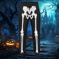 thumbnail image 2 of CUZIBR Boys Kids Jogger Pants Halloween Skeleton Print Elastic Drawstring Waist Ankle Sweatpants Funny Bone Graphic Loose Soft Casual Children Trousers,Black,4-5 Years, 2 of 4