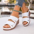thumbnail image 3 of Xucatan Women's Adjustable Strap Wedge Sandals, Open Toe Platform Mules, Cushioned Comfortable Slip On Slippers for Summer Beach Daily Gift, 3 of 9